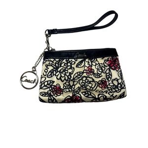 Vintage Coach Daisy Graffiti Floral Pleated Wristlet